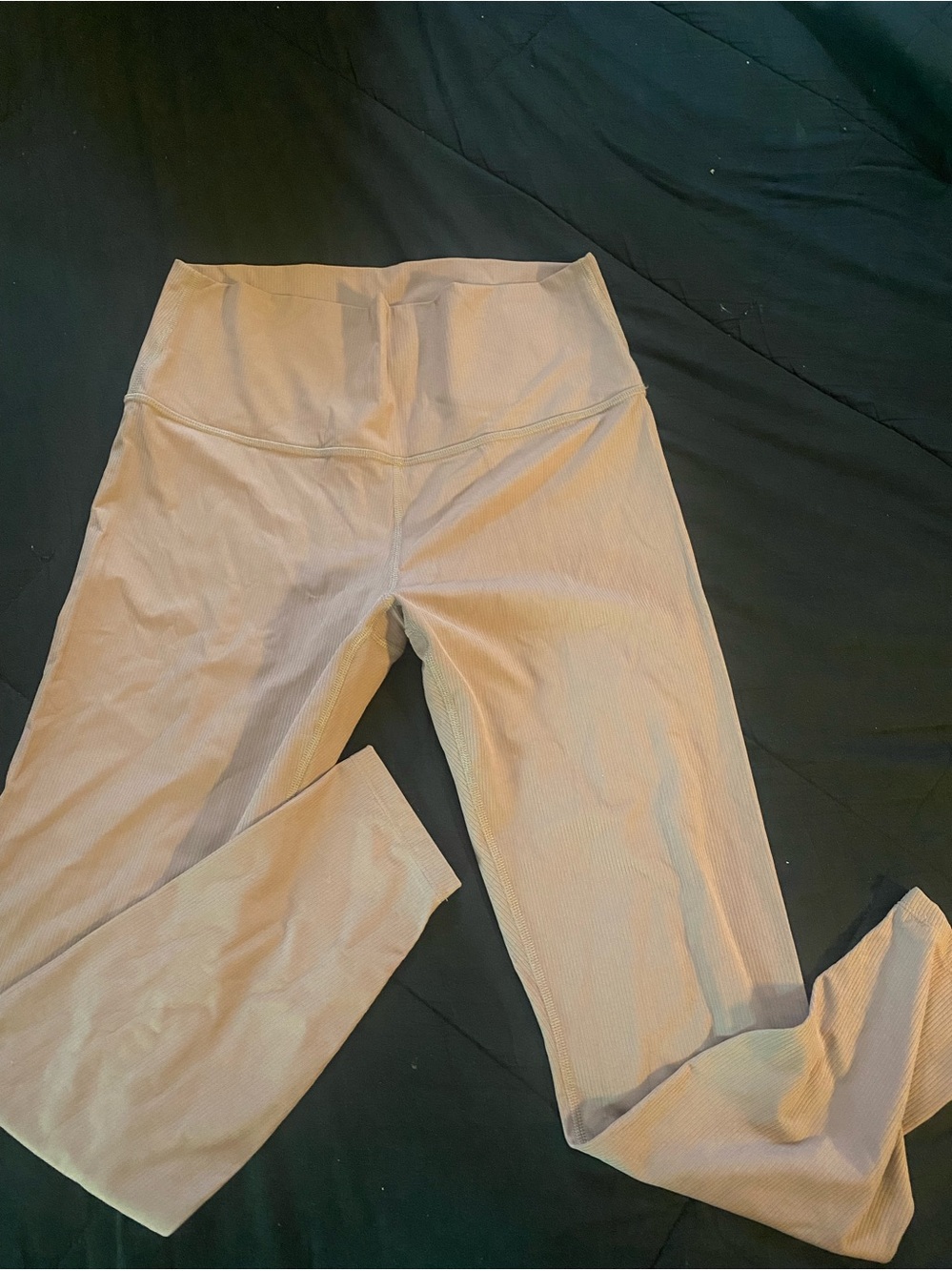 all in motion Neutral High-Waist Ribbed Leggings in Beige